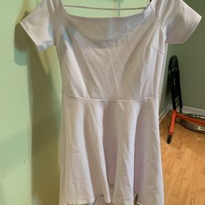 White off the shoulder dres